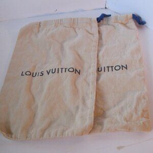 Set of 2 Louis Vuitton Dust Shoe Bags - Drawstring